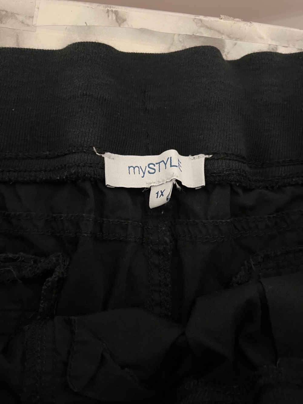 🥰SHOW SPECIAL MY STYLE Black Capris Decorative Pockets 1X - Picture 6 of 8